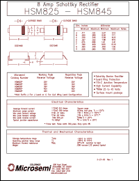 HSM825J datasheet: Schottky Rectifier HSM825J