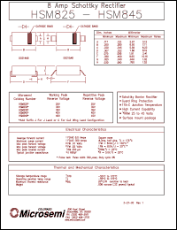 HSM840G datasheet: Schottky Rectifier HSM840G