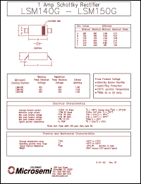 LSM150G datasheet: Schottky Rectifier LSM150G