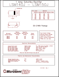 LSM140J datasheet: Schottky Rectifier LSM140J