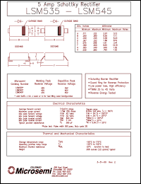 LSM535G datasheet: Schottky Rectifier LSM535G