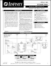 LX1660CN datasheet: PWM Controllers LX1660CN