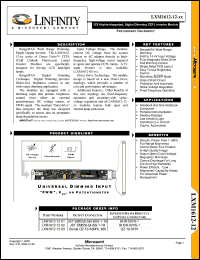 LXM1612-12-03 datasheet: CCFL Inverter Module - Single Lamp LXM1612-12-03