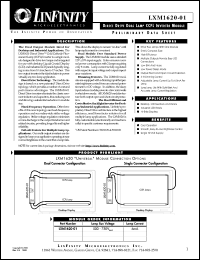 LXM1620-01 datasheet: CCFL Inverter Module - Dual Lamp LXM1620-01