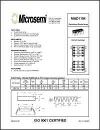 MAD1104 datasheet: Diode Array MAD1104