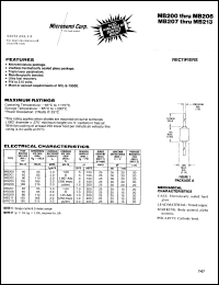 MB209 datasheet: Ultra Fast Rectifier (less than 100ns) MB209