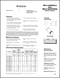 MLL1.4KESD110 datasheet: Transient Voltage Suppressor MLL1.4KESD110