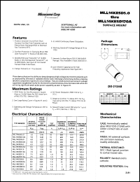 MLL14KESD110 datasheet: Transient Voltage Suppressor MLL14KESD110