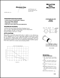 MLL4729A datasheet: Zener Voltage Regulator Diode MLL4729A