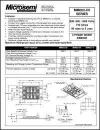 MM002-08U datasheet: 3 Phase Bridge MM002-08U