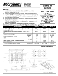 MM118-06 datasheet: 3 Phase IGBT Module MM118-06