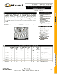 MPP4201 datasheet: PIN Diode MPP4201