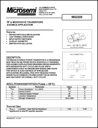 MS2209 datasheet: RF NPN Transistor MS2209