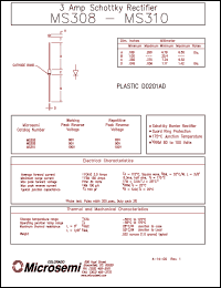 MS309 datasheet: Schottky Rectifier MS309