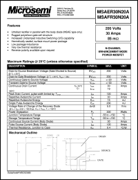 MSAFR30N20A datasheet: N Channel MOSFET MSAFR30N20A