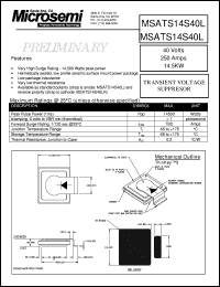 MSATS14S40L datasheet: Transient Voltage Suppressor MSATS14S40L