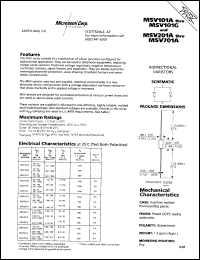 MSV101A datasheet: Transient Voltage Suppressor MSV101A