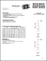 MT5100 datasheet: Standard Rectifier (trr more than 500ns) MT5100