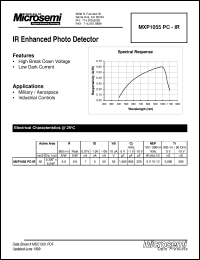 MXP1055PC-IR datasheet: Photoconductive Detectors MXP1055PC-IR