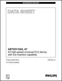 ABT22V10A/BLA datasheet: 5V high-speed universal PLD device with live insertion capability ABT22V10A/BLA