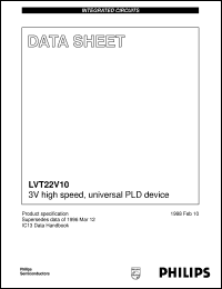 LVT22V10-8A datasheet: 3V high speed, universal PLD device LVT22V10-8A