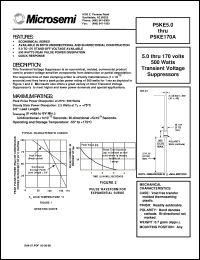 P5KE100C datasheet: Transient Voltage Suppressor P5KE100C