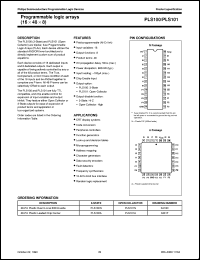 PLS101NB datasheet: Programmable logic arrays (16 ? 48 ? 8) PLS101NB