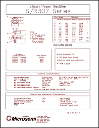 R30720 datasheet: Standard Rectifier (trr more than 500ns) R30720