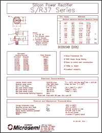 R37100 datasheet: Standard Rectifier (trr more than 500ns) R37100