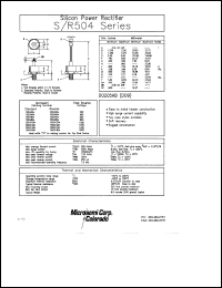 R504100 datasheet: Standard Rectifier (trr more than 500ns) R504100