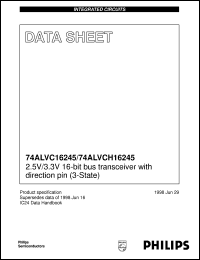 74ALVCH16245DL datasheet: 2.5 V / 3.3 V 16-bit bus transceiver with direction pin (3-State) 74ALVCH16245DL