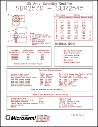 SBR2545 datasheet: Schottky Rectifier SBR2545