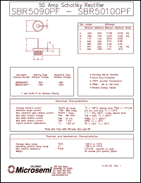 SBR5090PF datasheet: Schottky Rectifier SBR5090PF