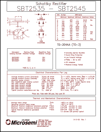 SBT2545 datasheet: Schottky Rectifier SBT2545
