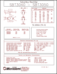 SBT3050 datasheet: Schottky Rectifier SBT3050