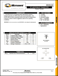 SD1014-02 datasheet: RF NPN Transistor SD1014-02