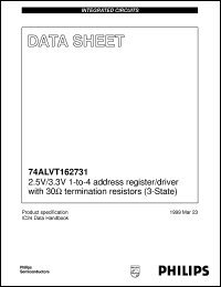 74ALVT162731DGG datasheet: 2.5V/3.3V 1-to-4 address register/driver with 30 termination resistors (3-State) 74ALVT162731DGG