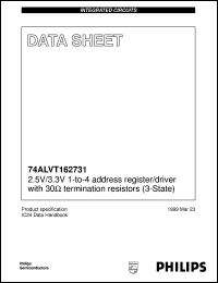 74ALVT162731DL datasheet: 2.5V/3.3V 1-to-4 address register/driver with 30 termination resistors (3-State) 74ALVT162731DL