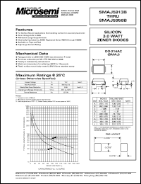 SMAJ5913 datasheet: Zener Voltage Regulator Diode SMAJ5913