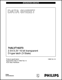 74ALVT16373DGG datasheet: 2.5 V / 3.3 V 16-bit transparent D-type latch (3-State) 74ALVT16373DGG