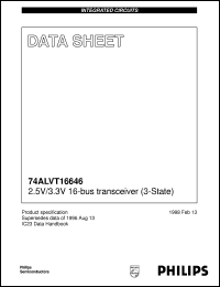 74ALVT16646DGG datasheet: 2.5V/3.3V 16-bus transceiver (3-State) 74ALVT16646DGG