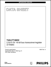 74ALVT16652DGG datasheet: 2.5V/3.3V 16-bit bus transceiver/register (3-State) 74ALVT16652DGG