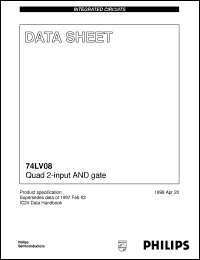 74LV08D datasheet: Quad 2-input AND gate 74LV08D