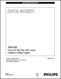 74LV107DB datasheet: Dual JK flip-flop with reset; negative-edge trigger 74LV107DB