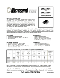 SMDA03-6 datasheet: Transient Voltage Suppressor SMDA03-6