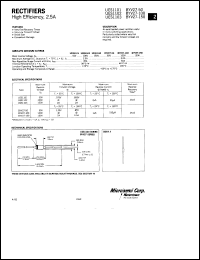 UES1101 datasheet: Ultra Fast Rectifier (less than 100ns) UES1101