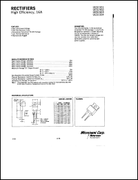 UES1501 datasheet: Ultra Fast Rectifier (less than 100ns) UES1501