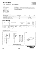 UES4510S datasheet: Ultra Fast Rectifier (less than 100ns) UES4510S