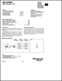 UES706 datasheet: Ultra Fast Rectifier (less than 100ns) UES706