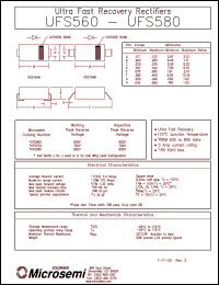 UFS570J datasheet: Ultra Fast Rectifier (less than 100ns) UFS570J